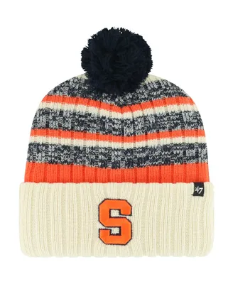 Men's '47 Brand Khaki Syracuse Orange Tavern Cuffed Knit Hat with Pom