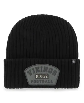 Men's '47 Brand Black Minnesota Vikings Ridgeway Cuffed Knit Hat