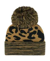 Women's '47 Brand Seattle Mariners Leopard Rosette Cuffed Knit Hat with Pom