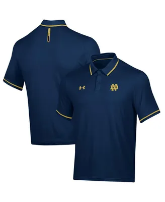 Men's Under Armour Navy Notre Dame Fighting Irish T2 Tipped Performance Polo Shirt