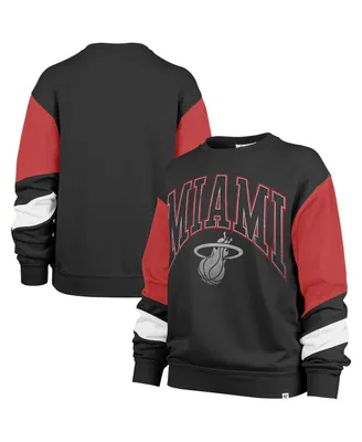 Women's '47 Brand Black Miami Heat 2023/24 City Edition Nova Crew Sweatshirt