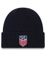 Men's New Era Navy Usmnt Prime Cuffed Knit Hat