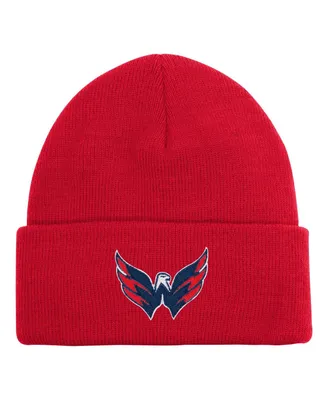Youth Boys and Girls Washington Capitals Red Essential Cuffed Knit Hat