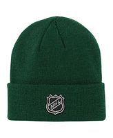 Youth Boys and Girls Minnesota Wild Green Essential Cuffed Knit Hat