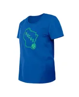 Women's New Era Blue Milwaukee Bucks 2023/24 City Edition T-shirt