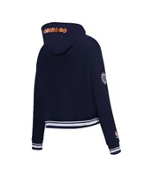 Women's Pro Standard Navy La Clippers 2023/24 City Edition Cropped Pullover Hoodie