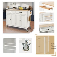Wood Top Kitchen Island Cart