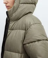 Mango Women's Hooded Padded Anorak