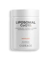 Codeage Liposomal CoQ10 Supplement - Vitamin E Isomers Tocopherols - 125mg Coenzyme Q10 - Cardiovascular, Heart, Energy Support