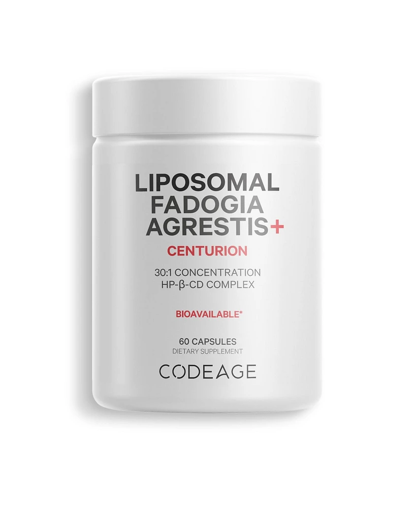 Codeage Liposomal Fadogia Agrestis 600mg Supplement - 30:1 Extract - Vitamin D3 Zinc Fenugreek - BioPerine Black Pepper - 2-Month Supply