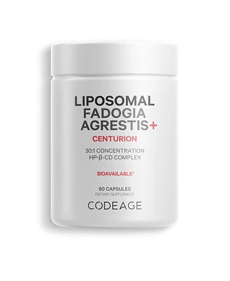 Codeage Liposomal Fadogia Agrestis, Hp- -Cd Complex, Vitamin D3 Zinc Fenugreek Black Pepper, 60 ct