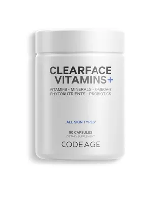 Clearface, Pantothenic Acid & Niacin, Skin Vitamins & Botanical Blend, Probiotics, 90 ct
