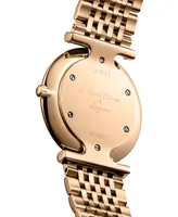 Longines Women's Swiss La Grande Classique de Longines Diamond (1/10 ct. t.w.) Rose Gold Pvd Bracelet Watch 29mm
