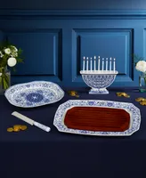 Spode Judaica Challah Tray with Wooden Insert