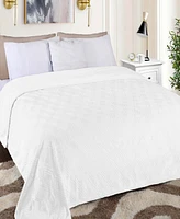 Superior Diamond Flannel Fleece Plush Ultra-Soft Blanket, King