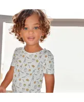 Bellabu Bear Toddler|Child Unisex Original Milk & Cookies Kids 2-Piece Short Sleeve Shorts Pajama Set