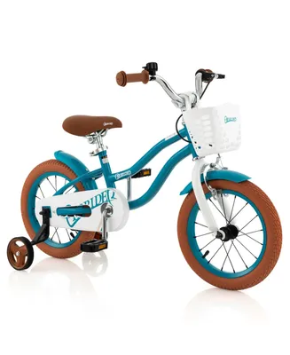 14 Inch Kid's Bike with Removable Training Wheels and Basket