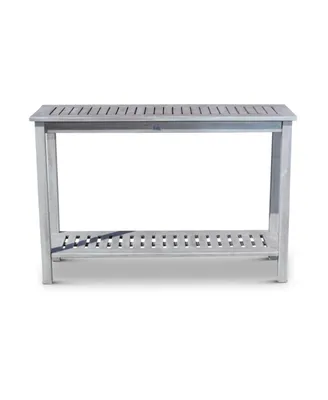 Simplie Fun Eucalyptus Console Table, Silver Gray