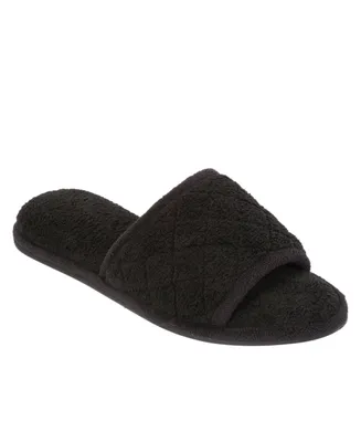 Dearfoams Women's Microfiber Terry Slide Slipper, Online Only