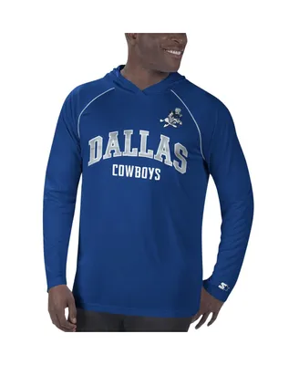 Men's G-iii Extreme Royal Distressed Dallas Cowboys Throwback Long Sleeve Hoodie T-shirt