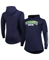 Men's Fanatics College Navy Seattle Seahawks Big and Tall Front Runner Pullover Hoodie