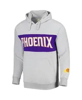 Men's Fanatics Heather Gray Phoenix Suns Wordmark French Terry Pullover Hoodie