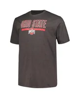 Men's Profile Heather Charcoal Ohio State Buckeyes Big and Tall Team T-shirt