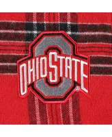 Men's Profile Scarlet, Black Ohio State Buckeyes Big and Tall 2-Pack T-shirt Flannel Pants Set