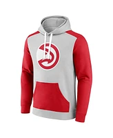 Men's Fanatics Red, Silver Atlanta Hawks Big and Tall Primary Arctic Pullover Hoodie