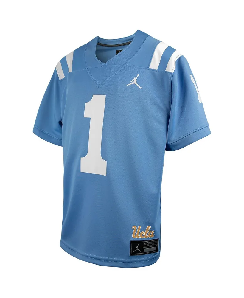 Big Boys Jordan #1 Light Blue Ucla Bruins Alternate Game Jersey