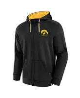 Men's Fanatics Black Iowa Hawkeyes Power Index Full-Zip Hoodie