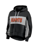 Women's Fanatics Black San Francisco Giants Filled Stat Sheet Pullover Hoodie