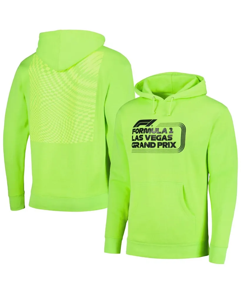 Men's and Women's Neon Green Formula 1 Las Vegas Grand Prix Mono Core Pullover Hoodie