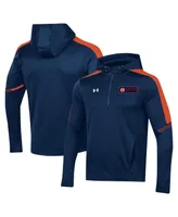 Men's Under Armour Navy Auburn Tigers 2023 Sideline Quarter-Zip Hoodie