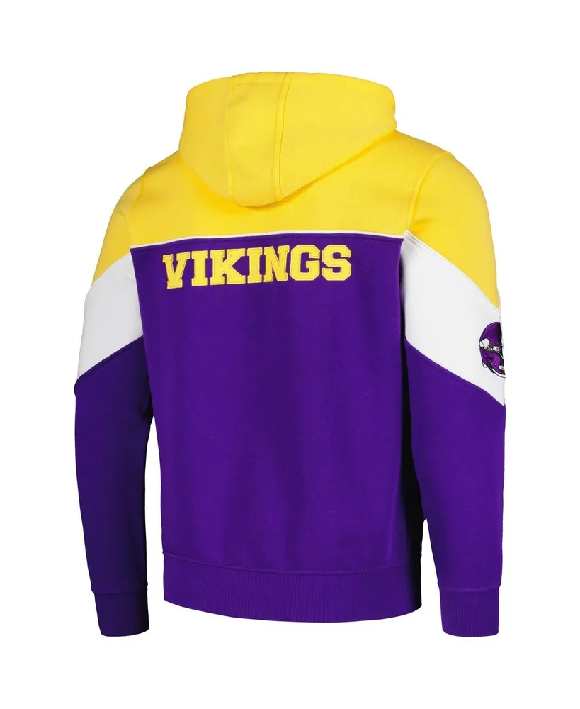 Men's Starter Purple, Gold Minnesota Vikings Running Back Full-Zip Hoodie