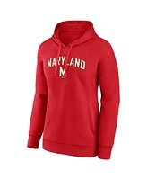 Women's Fanatics Red Maryland Terrapins Evergreen Campus Pullover Hoodie