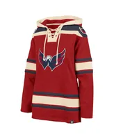 Women's '47 Brand Red Washington Capitals Superior Lacer Pullover Hoodie