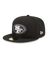 Men's New Era Black San Francisco 49ers Main Patch 59FIFTY Fitted Hat