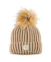 Women's Wear by Erin Andrews Natural Pittsburgh Steelers Neutral Cuffed Knit Hat with Pom