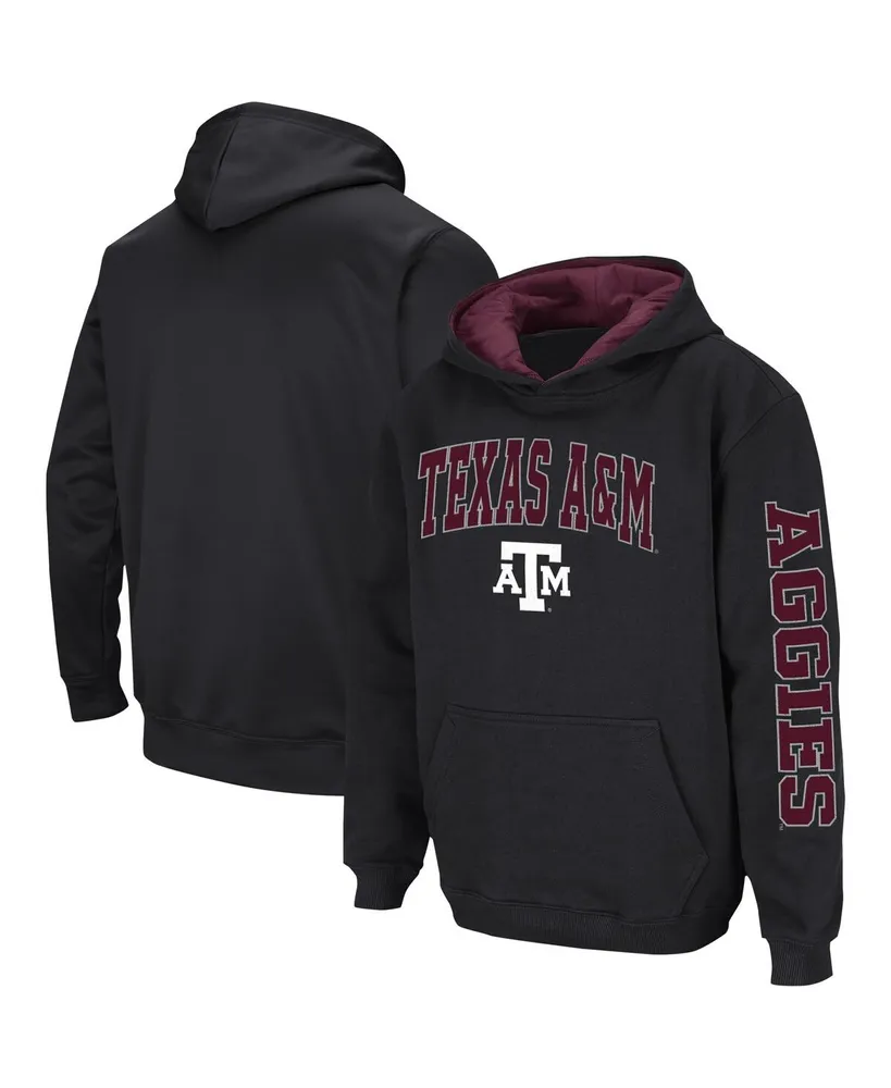 Big Boys Colosseum Black Texas A&M Aggies 2-Hit Pullover Hoodie