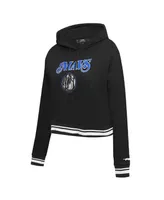 Women's Pro Standard Black Dallas Mavericks 2023/24 City Edition Cropped Pullover Hoodie