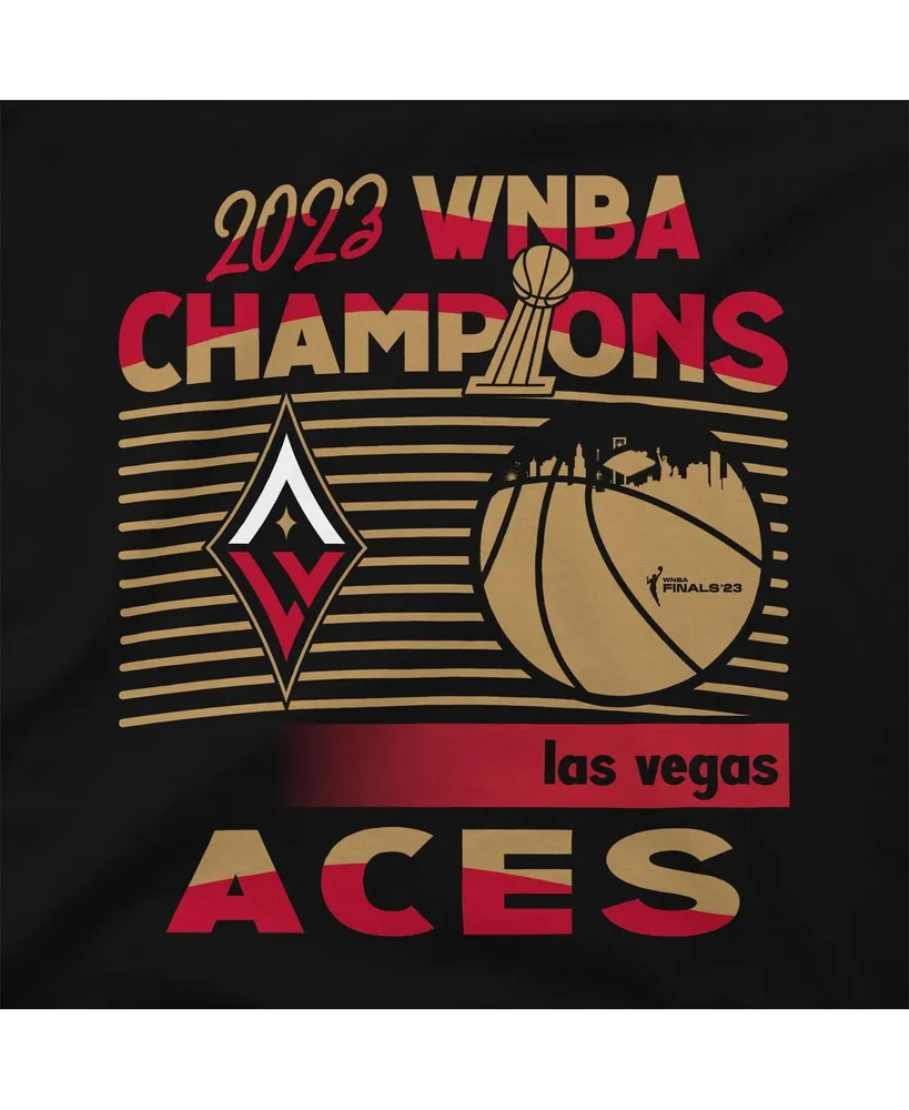 Men's and Women's Stadium Essentials Black Las Vegas Aces 2023 Wnba Finals Champions Baller Crewneck Pullover Sweatshirt