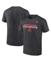 Men's Fanatics Heather Charcoal Arizona Diamondbacks 2023 National League Champions Locker Room Big and Tall T-shirt