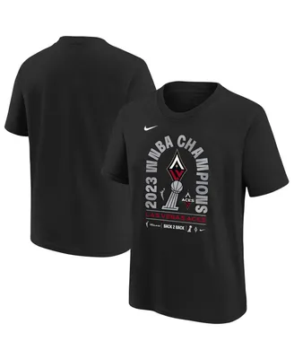 Big Boys Nike Black Las Vegas Aces 2023 Wnba Finals Champions Locker Room Authentic T-shirt