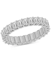 Diamond Emerald-Cut Eternity Band (3 ct. t.w.) Platinum or 14k Gold