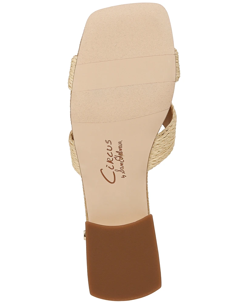 Circus Ny by Sam Edelman Women's Joella Weave Block-Heel Slide Sandals