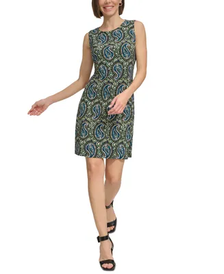 Tommy Hilfiger Women's Paisley Sleeveless Shift Dress