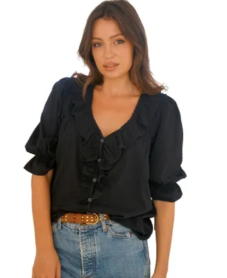 Paneros Clothing Women's Short Sleeve Cotton Chloe Shirt