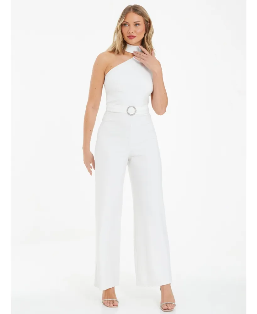 Asymmetric Crepe Jumpsuit