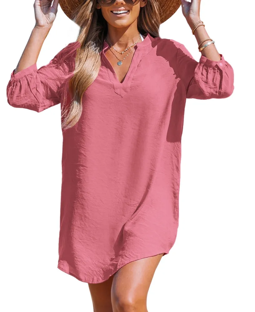 Women's V-Neck Cover-Up Dress